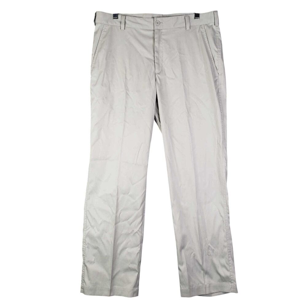 Nike Golf Pants 34X30 Khaki Tan Flat Front Chino Straight Performance 34